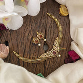 Vriksham Gold Look Alike Wings Type Hasli Choker-Red-G16615